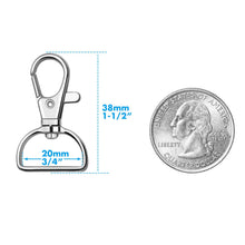 anezus Key Chain Clip Hook, Anezus D Ring Clip Keychain Lanyard Swivel Snap Hooks Clip on Key Ring for Crafts and Purse Hardware (3/4 inch)