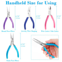 shynek 4pcs Jewelry Pliers Tools Kit for Crafts, Wire Wrapping, Jewelry Making Supplies
