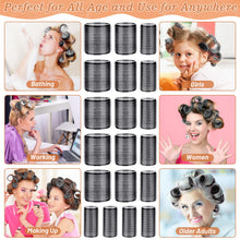 Cludoo Hair Curler Rollers for Women 24PCS Heatless Hair Roller with 12PCS Clips, 4 Sizes（Jumbo Large Medium Small）Self Grip Holding Hair Rollers for Long Medium Short Thick Fine Volume Thin Bangs Hair
