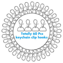 anezus Key Chain Clip Hook, Anezus D Ring Clip Keychain Lanyard Swivel Snap Hooks Clip on Key Ring for Crafts and Purse Hardware (3/4 inch)