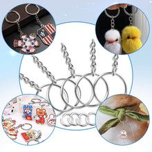 Paxcoo 100Pcs Split Key Chain Rings with Chain and Jump Rings Bulk for Crafts