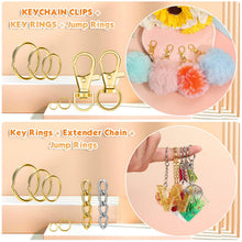 PAXCOO 990PCS Keychain Making Kit, Keychain Craft Supplies Including Key Chain Hooks, Lobster Clasps, Key Rings and Jump Rings for Key Chain Making and Jewelry Making