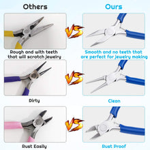 Shynek Jewelry Making Pliers Tools, 8pcs Micro Jewelry Pliers Set for Jewelry Making Supplies