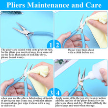 shynek 4pcs Jewelry Pliers Tools Kit for Crafts, Wire Wrapping, Jewelry Making Supplies