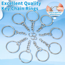 Paxcoo 100Pcs Split Key Chain Rings with Chain and Jump Rings Bulk for Crafts