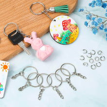 Paxcoo 100Pcs Split Key Chain Rings with Chain and Jump Rings Bulk for Crafts