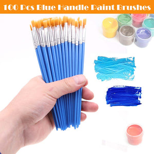 Gikasa 108Pcs Paint Brush for Kids, Large Paint Brushes with Detail Paint Brush for Painting