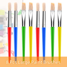 Gikasa 108Pcs Paint Brush for Kids, Large Paint Brushes with Detail Paint Brush for Painting