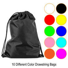 FLASOO 10 Pieces Drawstring Backpack Cinch Nap Sack Tote Bags for Picnic Gym Sport Beach Travel Storage