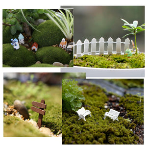 FLASOO 87 Pcs Miniature Ornaments Kit Set with 1 Pcs Tweezer for DIY Fairy Garden Dollhouse Decor
